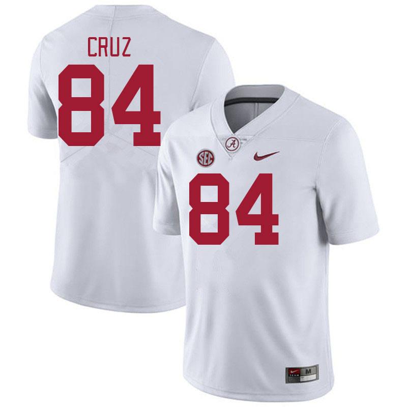 Men #84 Colby Cruz Alabama Crimson Tide College Football Jerseys Stitched-White